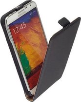 Samsung Galaxy Note 3 Neo Leder Flip Case hoesje Zwart