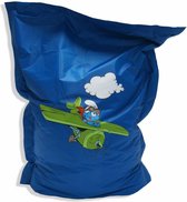 Smurfen Vliegtuig - Zitzak / poef - Blauw - 90x110cm - Polyester
