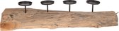 Stronk met 4 kaarsenhouders - Teak hout - 70 x 20 x 16 cm