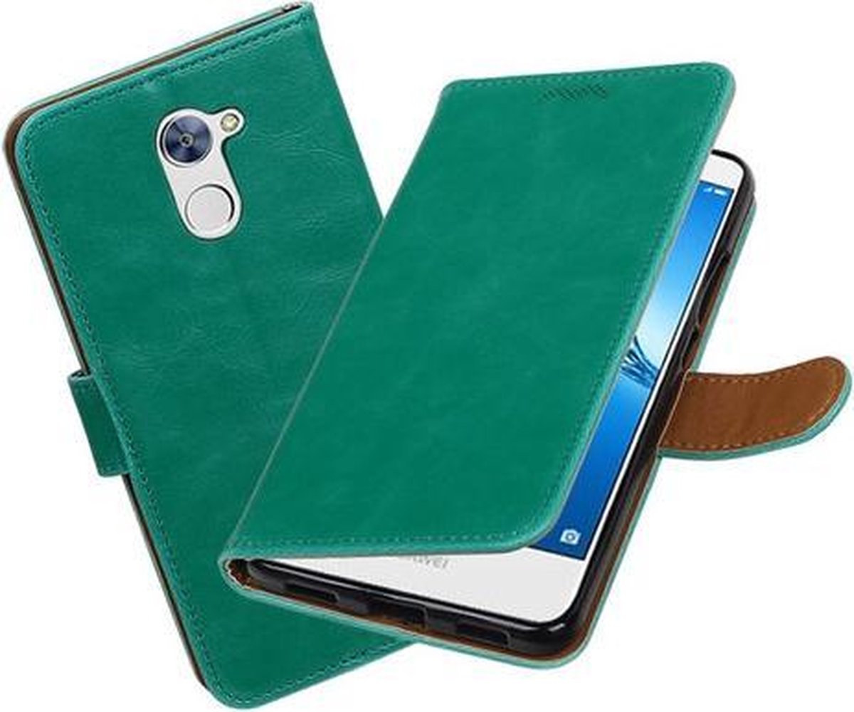 BestCases.nl Huawei Y7 / Y7 Prime Pull-Up booktype hoesje Groen