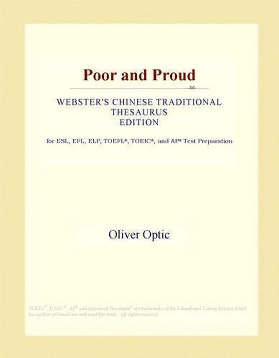 Poor and Proud (ster's Chinese Traditional Thesaurus Edition) (ebook