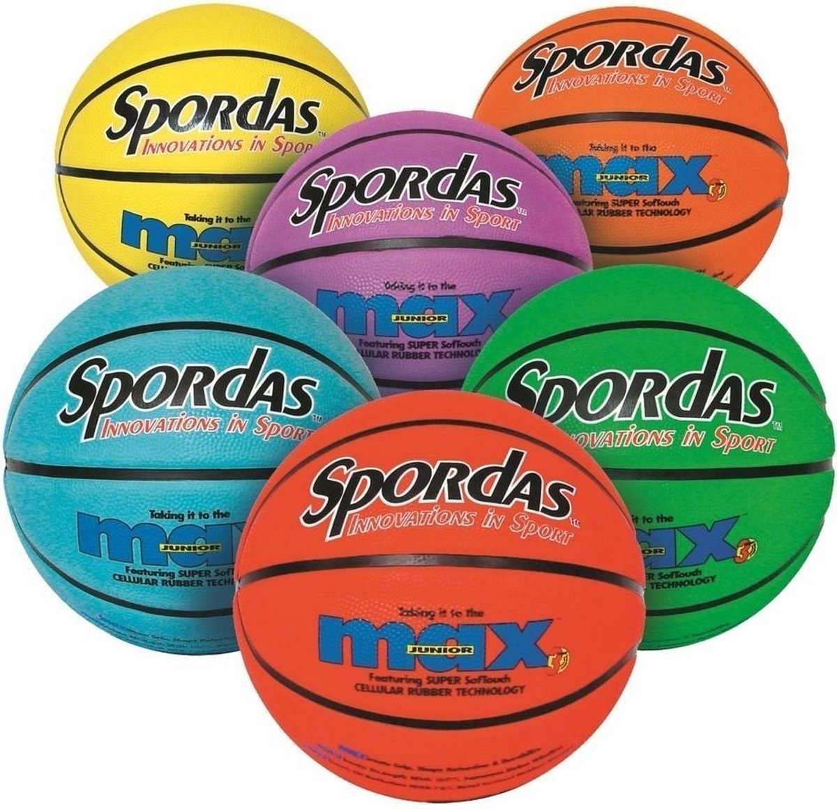 Spordas Basketballen MAX set van 6 stuks