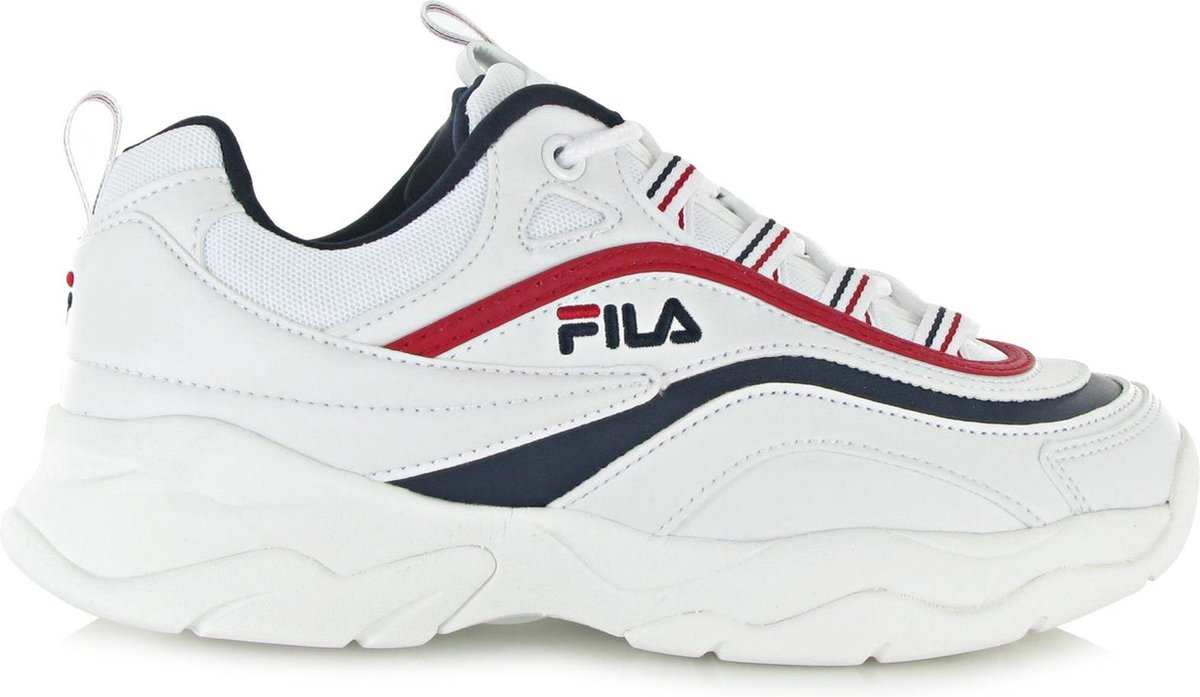 Fila Ray Low Sneakers Dames White Fila Navy Fila Red Maat 40 bol
