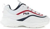 Fila Ray Low Sneakers Dames - White/Fila Navy/Fila Red  - Maat 41
