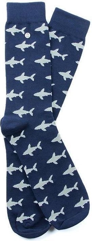 Alfredo Gonzales sokken shark attack donkerblauw - 35-37