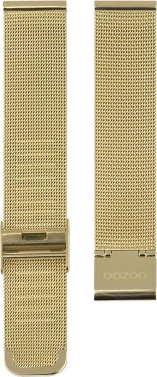 OOZOO horlogeband Milanees-Mesh edelstaal goudkleurig 22mm