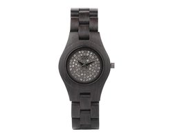 WeWOOD MOON CRYSTAL Black houten horloge