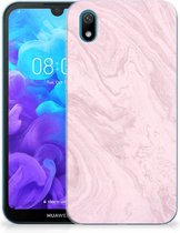 Huawei Y5 (2019) TPU Siliconen Hoesje Marble Roze