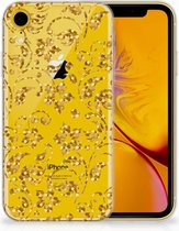 Hoesje Geschikt voor iPhone Xr Design Gouden Bloemen