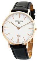 Orphelia 61508 - Horloge  - Leer - Zwart - 41 mm