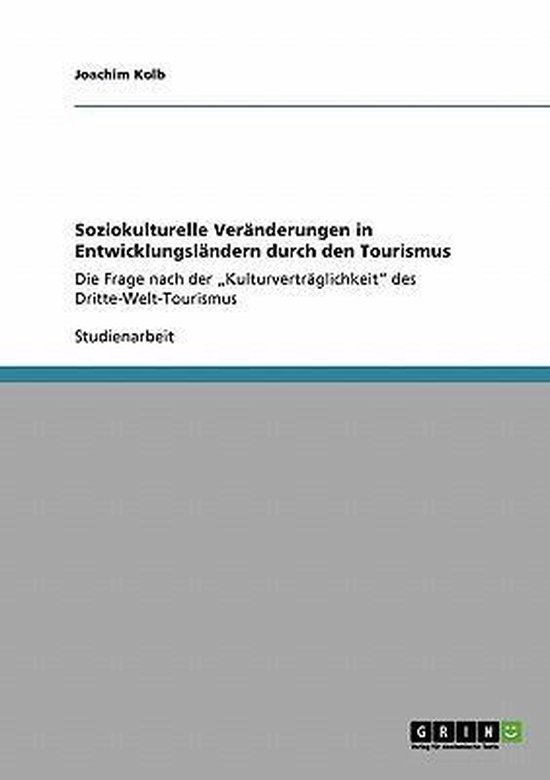 Soziokulturelle Veränderungen in Entwicklungsländern durch ... - cover