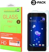 DrPhone 3 x HTC U11 Glas - Glazen Screen protector - Tempered Glass 2.5D 9H (0.26mm)
