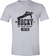 Rocky  - Push Up Mannen T-Shirt - Grijs - S