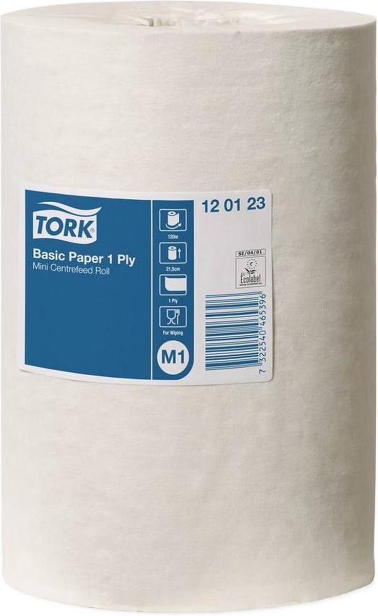 Tork Basic Mini Centerfeed Poetspapier 1-laags M1