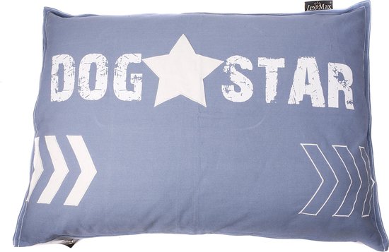 Lex & Max Dog Star - Hondenkussen - Rechthoek - Faded Blue - 100x70cm