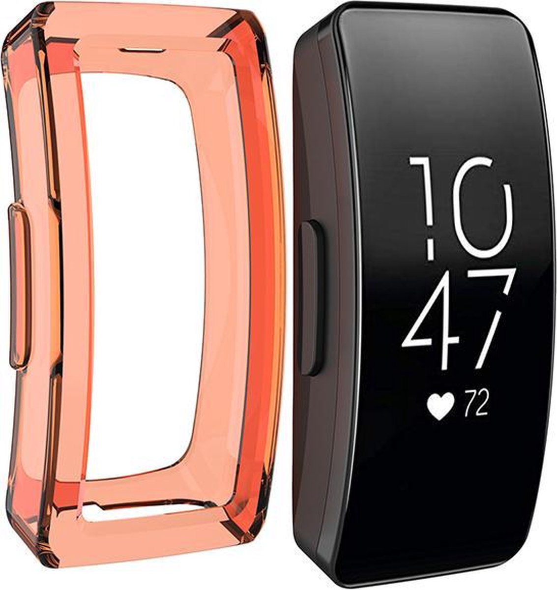 KELERINO. Screen Cover geschikt Voor Fitbit Inspire - Verhard Plastic - Oranje