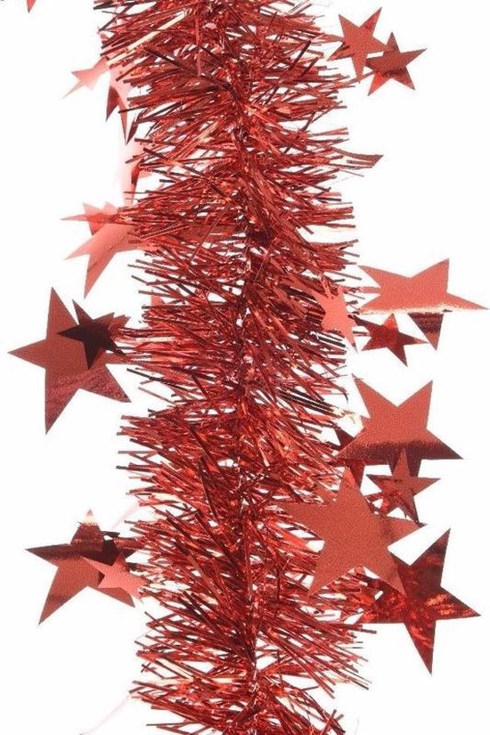 Fragiel Katholiek Herstellen Rode kerstboom folie slinger met sterren - 270 cm - kerstslingers | bol.com