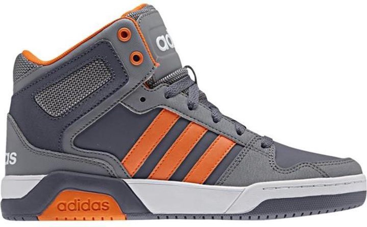 adidas BB9TIS Mid Sneakers Junior Sportschoenen - Maat 31 - Unisex - grijs/ oranje | bol