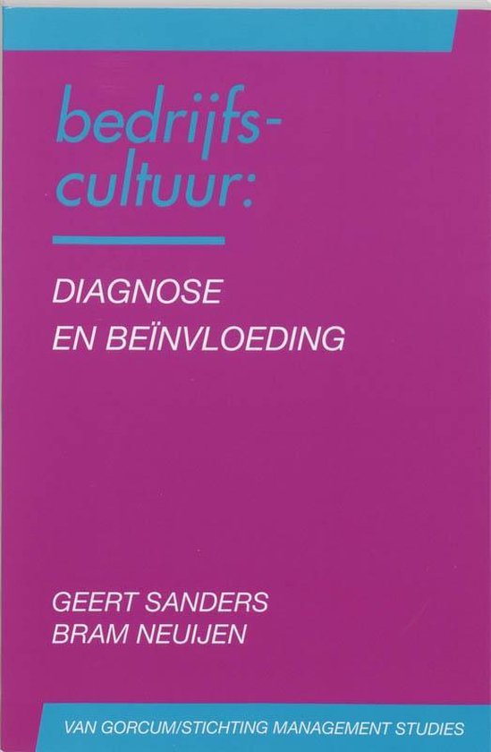 Cover van het boek 'Bedrijfscultuur: diagnose en beinvloeding / druk 7' van Bram Neuijen en G. Sanders