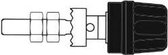4mm AANSLUITKLEM MET GEISOLEERDE KOP / ZWART (PK10A) (HM2400A)