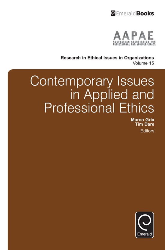 Research in Ethical Issues in Organizations 15 - Contemporar ... - cover