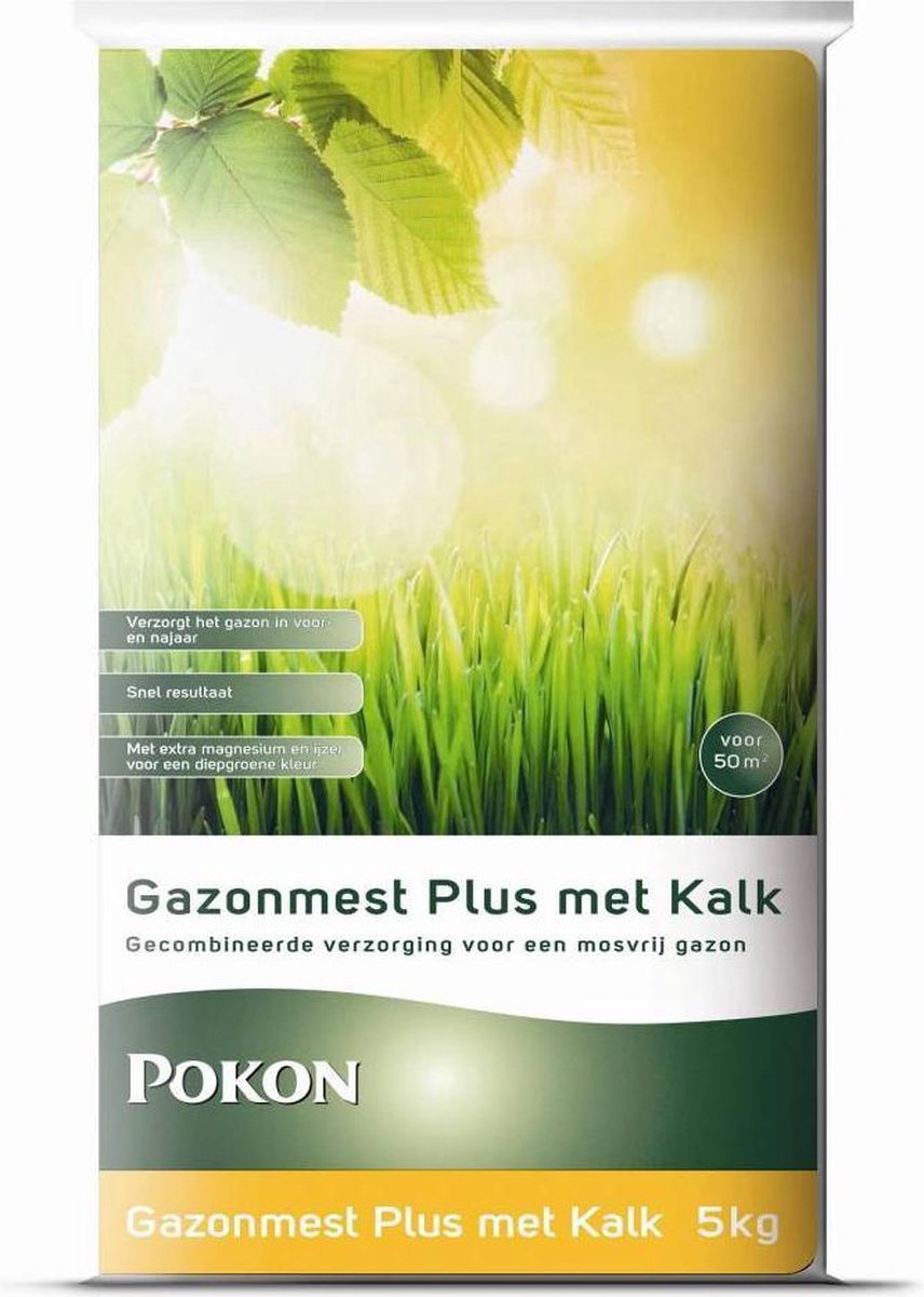 Pokon Gazonmest Plus met Kalk - 5 kg
