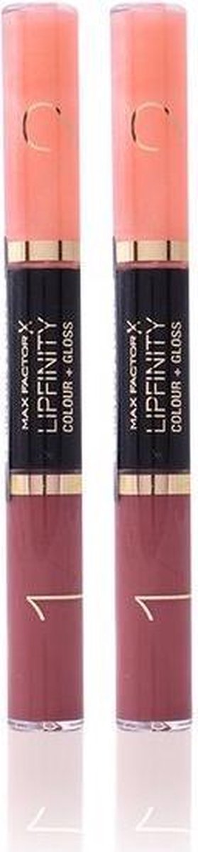Max Factor LipFinity Color & Gloss – Lipgloss Duo In Ton 550 Ruby, 6 Ml, Langanhaltende Farbe & Glanz