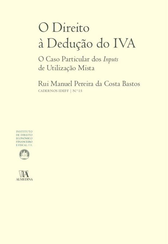 O Direito à Dedução do IVA - cover
