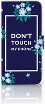 Samsung Galaxy A50 Portemonnee hoesje Flowers Blue DTMP