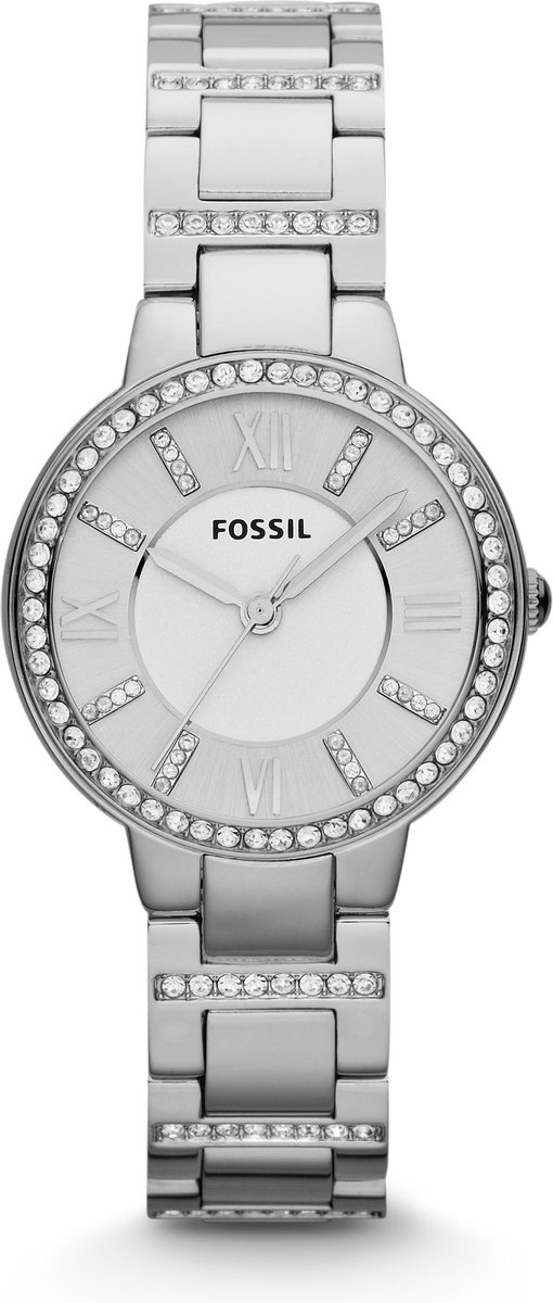 Fossil Virginia ES3282 Dameshorloge 30 mm - Zilverkleurig