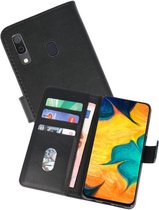 Samsung Galaxy A30 Hoesje Kaarthouder Book Case Telefoonhoesje Zwart