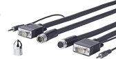 VivoLink PROVGASCW15 VGA kabel 15 m VGA (D-Sub) Zwart