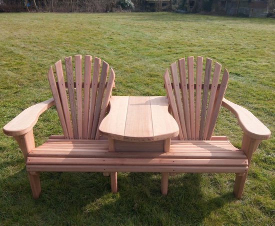 24Designs Red Cedar Duo Seat – 2 zits Tuinbank – 192 cm - Massief Cedar Hout | bol.com