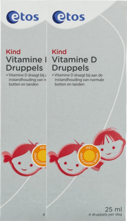 Etos Vitamine D Druppel Kind - 2 x 25 ml - Vitaminen