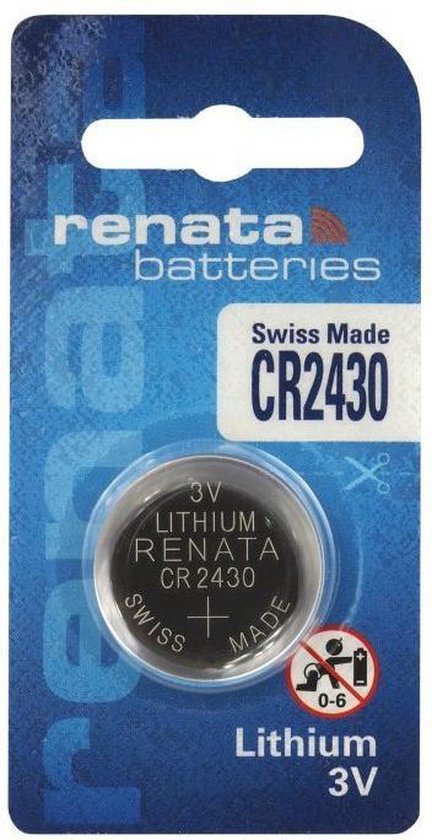 Pile CR2430,1,5 volts, pile Lithium Renata de qualité Suisse