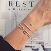 Les Soeurs Hugo Strass Armband Zilver