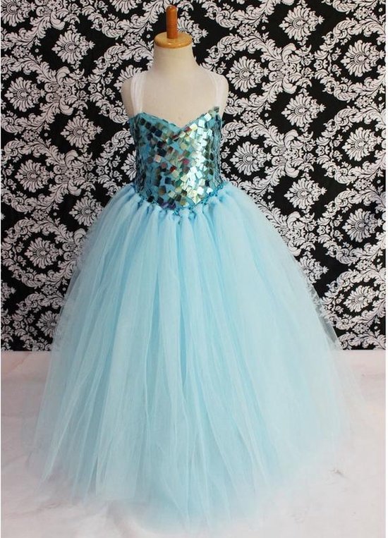 Elsa tutu jurk blauw (4/5 jaar) | bol.com