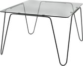 Torna Design Aramis 60 Rookglas - Bijzettafel - 58x38,5x58 cm- Zwart Staal/Rookglas