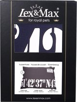 Lex & Max 51-42 - Losse hoes voor hondenkussen - Rechthoek - Indigo - 100x70cm