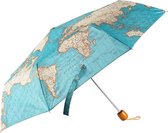 Vintage Wereldkaart Paraplu - Opvouwbare Paraplu met Wereldkaart van Sass & Belle