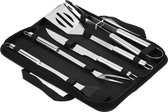 5-delige BBQ Tool Set + GRATIS BBQ Grill Mat | Herbruikbaar | Barbecue benodigdheden | Tuin | Picknick |100% Non-stick | 100% Roestvrij staal