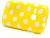 Dots Silicone hoesje Samsung Galaxy Young S6310 S6312 geel