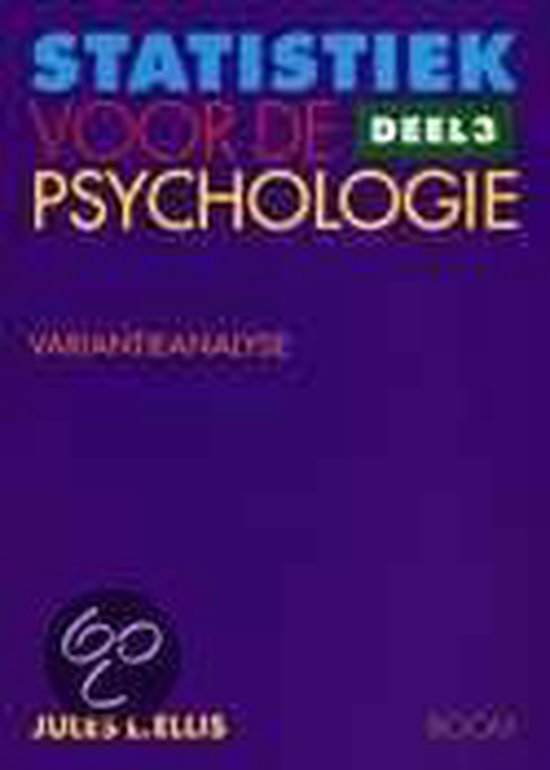 Cover van het boek 'Statistiek voor de psychologie / 3 variantieanalyse'