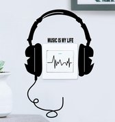 Music is my life sticker | laptop sticker | stopcontact sticker | Decoratiesticker | Lifestyle |
