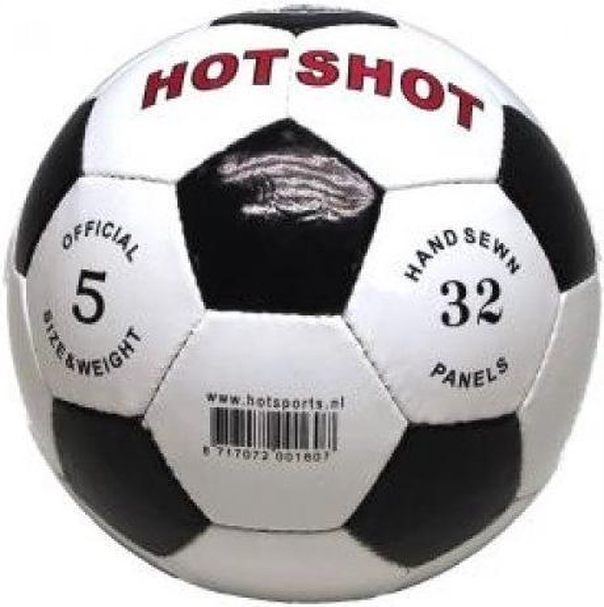 Hot sports Voetbal hot-shot wit zwart maat 5