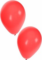 Bellatio Decorations Party ballonnen - 10x stuks - rood - 27 cm - verjaardag ballonnen
