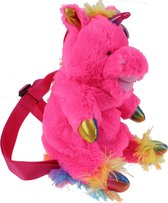 Lg-imports Rugzak Eenhoorn Pluche Fuchsia 32 Cm