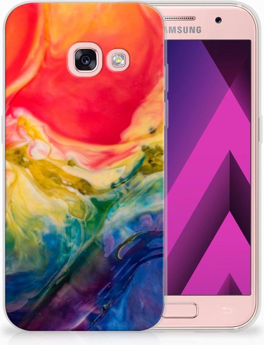 Hoesje maken Samsung Galaxy A3 2017 Watercolor Dark