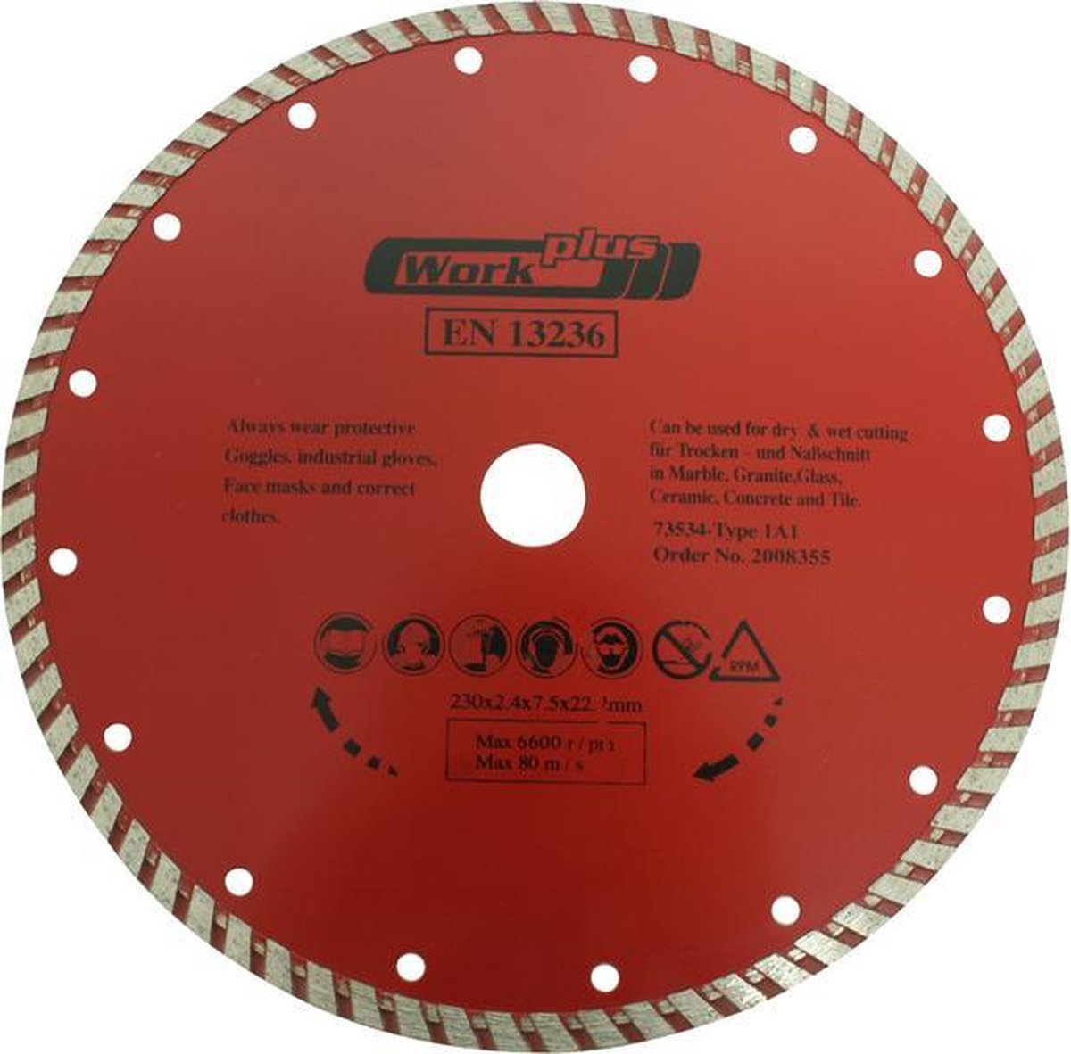 Work-it Diamant Slijpschijf - 115 mm Turbo Droog 73527
