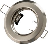 LED line Inbouwspot - Rond - RVS Look - GU10 Fitting - Ø 90 mm - 6-Pack - Patina